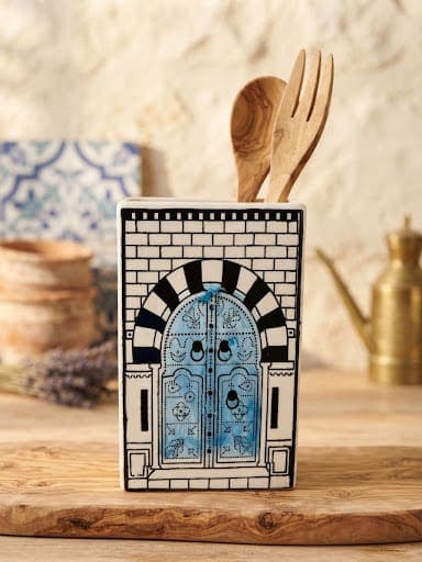 Porte ustensiles porte bleu