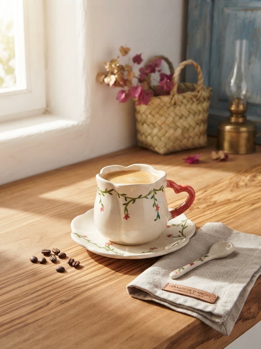 tasse et sous tasse fleur
